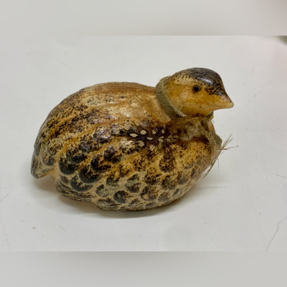 Mid Century Vintage Hand Painted Ceramic Quail Bird Figurine - Picture 11 of 16